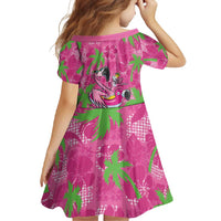 Aloha Hawaii Christmas Family Matching Mermaid Dress and Hawaiian Shirt Mele Kalikimaka Chill Flamingo Palaka Quilt Motifs - Polynesian Pride