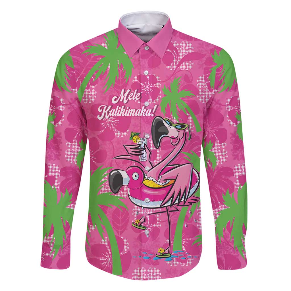 Aloha Hawaii Christmas Family Matching Off Shoulder Short Dress and Hawaiian Shirt Mele Kalikimaka Chill Flamingo Palaka Quilt Motifs - Polynesian Pride