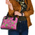 Aloha Hawaii Christmas Shoulder Handbag Mele Kalikimaka Chill Flamingo Palaka Quilt Motifs - Polynesian Pride
