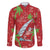 Aloha Hawaii Christmas Family Matching Long Sleeve Bodycon Dress and Hawaiian Shirt Mele Kalikimaka Windsurfing Santa Palaka Quilt Motifs - Polynesian Pride