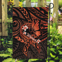 Polynesia Leukemia Awareness Month Garden Flag Warrior Butterfly Polynesian Orange Ribbon LT14 Garden Flag Orange - Polynesian Pride