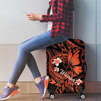 Polynesia Leukemia Awareness Month Luggage Cover Warrior Butterfly Polynesian Orange Ribbon LT14 - Polynesian Pride