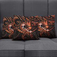 Polynesia Leukemia Awareness Month Pillow Cover Warrior Butterfly Polynesian Orange Ribbon LT14 - Polynesian Pride