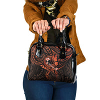 Polynesia Leukemia Awareness Month Shoulder Handbag Warrior Butterfly Polynesian Orange Ribbon LT14 One Size Orange - Polynesian Pride