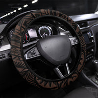 Polynesia Leukemia Awareness Month Steering Wheel Cover Warrior Butterfly Polynesian Orange Ribbon LT14 Universal Fit Orange - Polynesian Pride