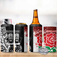 New Zealand And England Rugby 4 in 1 Can Cooler Tumbler World Cup All Black Combine Red Roses