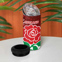 New Zealand And England Rugby 4 in 1 Can Cooler Tumbler World Cup All Black Combine Red Roses