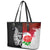 Custom New Zealand And England Rugby Leather Tote Bag 2023 World Cup All Black Combine Red Roses LT14 - Polynesian Pride