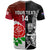 Custom New Zealand And England Rugby T Shirt 2023 World Cup All Black Combine Red Roses LT14 - Polynesian Pride