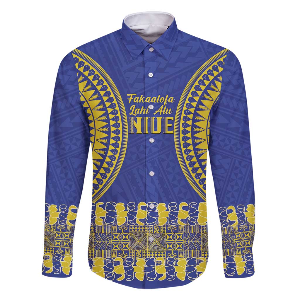 Fakaalofa Lahi Atu Niue Family Matching Long Sleeve Bodycon Dress and Hawaiian Shirt Siapo Pattern With Puakenikeni