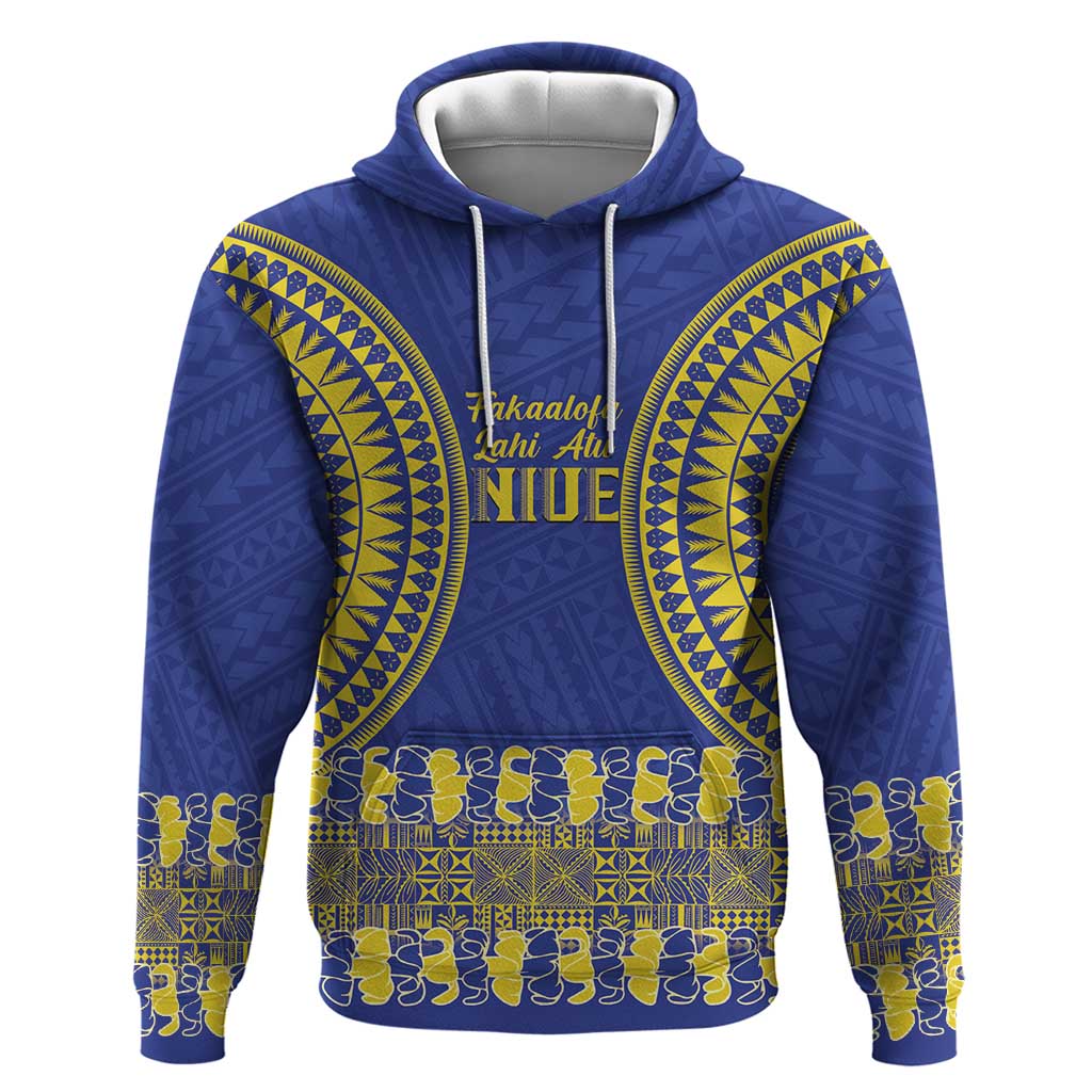 Fakaalofa Lahi Atu Niue Hoodie Siapo Pattern With Puakenikeni