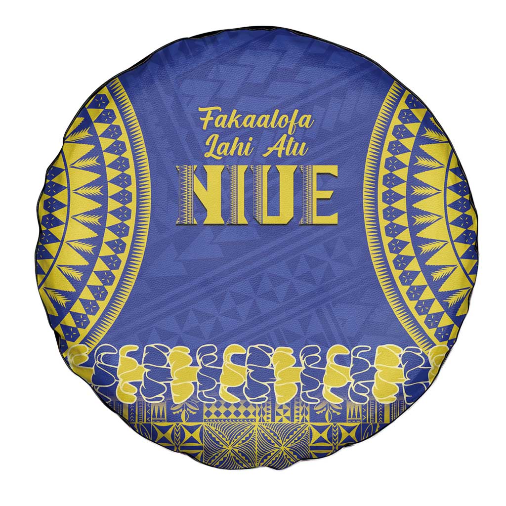 Fakaalofa Lahi Atu Niue Spare Tire Cover Siapo Pattern With Puakenikeni