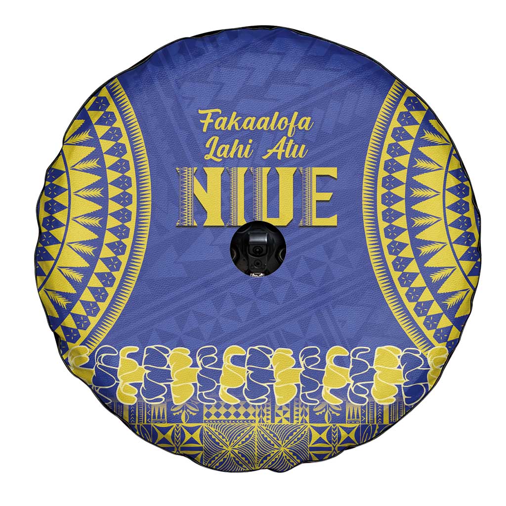 Fakaalofa Lahi Atu Niue Spare Tire Cover Siapo Pattern With Puakenikeni