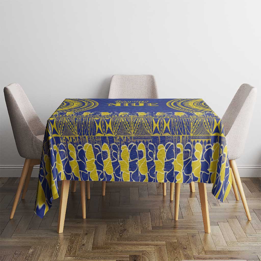 Fakaalofa Lahi Atu Niue Tablecloth Siapo Pattern With Puakenikeni