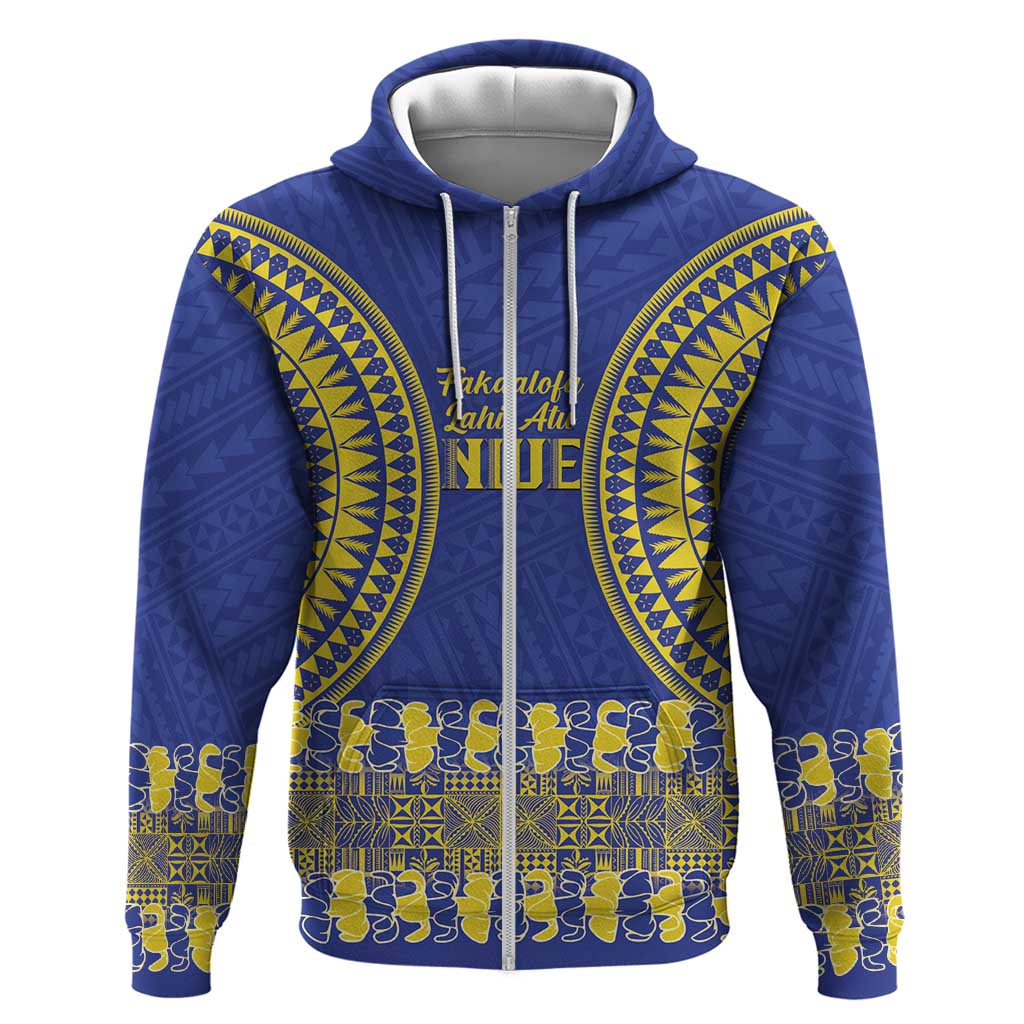 Fakaalofa Lahi Atu Niue Zip Hoodie Siapo Pattern With Puakenikeni