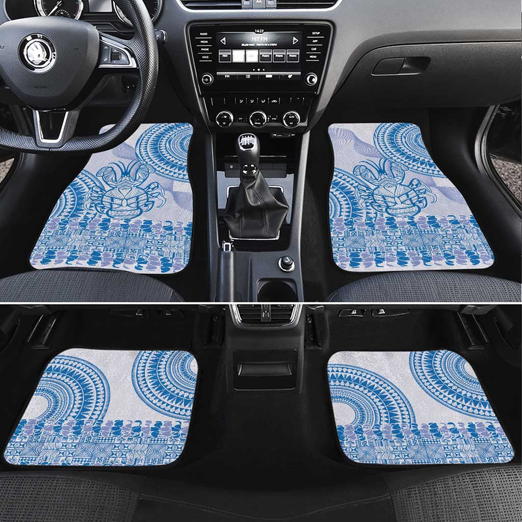 Niue Language Week Car Mats The Rock Coconut Crab - Siapo Blue Pastel