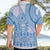 Niue Language Week Hawaiian Shirt The Rock Coconut Crab - Siapo Blue Pastel