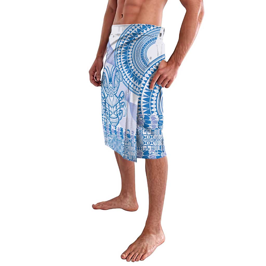 Niue Language Week Lavalava The Rock Coconut Crab - Siapo Blue Pastel