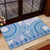 Niue Language Week Rubber Doormat The Rock Coconut Crab - Siapo Blue Pastel