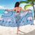Niue Language Week Sarong The Rock Coconut Crab - Siapo Blue Pastel