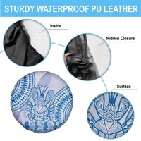 Niue Language Week Spare Tire Cover The Rock Coconut Crab - Siapo Blue Pastel