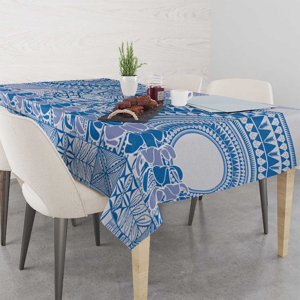 Niue Language Week Tablecloth The Rock Coconut Crab - Siapo Blue Pastel