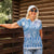 Niue Language Week Women Polo Shirt The Rock Coconut Crab - Siapo Blue Pastel