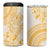 Niue Language Week 4 in 1 Can Cooler Tumbler The Rock Coconut Crab - Siapo Gold Pastel