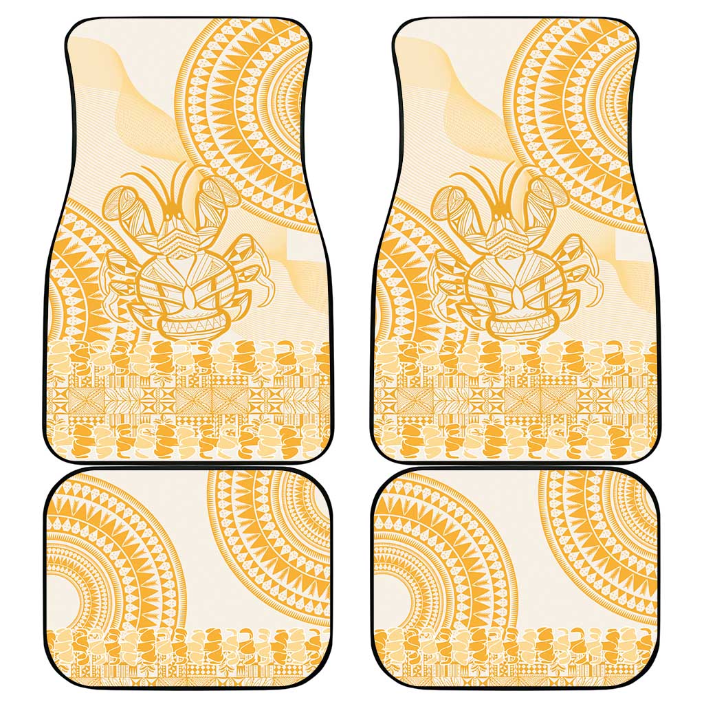 Niue Language Week Car Mats The Rock Coconut Crab - Siapo Gold Pastel