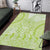 Lime Green Niue Language Week Area Rug The Rock Coconut Crab - Siapo Pattern