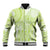 Lime Green Niue Language Week Baseball Jacket The Rock Coconut Crab - Siapo Pattern