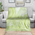 Lime Green Niue Language Week Blanket The Rock Coconut Crab - Siapo Pattern