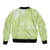 Lime Green Niue Language Week Bomber Jacket The Rock Coconut Crab - Siapo Pattern