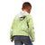 Lime Green Niue Language Week Kid Hoodie The Rock Coconut Crab - Siapo Pattern