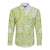 Lime Green Niue Language Week Long Sleeve Button Shirt The Rock Coconut Crab - Siapo Pattern