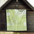 Lime Green Niue Language Week Quilt The Rock Coconut Crab - Siapo Pattern