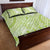 Lime Green Niue Language Week Quilt Bed Set The Rock Coconut Crab - Siapo Pattern