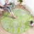 Lime Green Niue Language Week Round Carpet The Rock Coconut Crab - Siapo Pattern