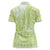 Lime Green Niue Language Week Women Polo Shirt The Rock Coconut Crab - Siapo Pattern