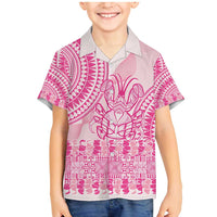 Pink Niue Language Week Family Matching Mermaid Dress and Hawaiian Shirt The Rock Coconut Crab - Siapo Pattern