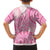 Pink Niue Language Week Family Matching Off Shoulder Maxi Dress and Hawaiian Shirt The Rock Coconut Crab - Siapo Pattern