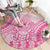 Pink Niue Language Week Round Carpet The Rock Coconut Crab - Siapo Pattern