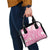 Pink Niue Language Week Shoulder Handbag The Rock Coconut Crab - Siapo Pattern