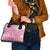 Pink Niue Language Week Shoulder Handbag The Rock Coconut Crab - Siapo Pattern