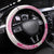 Pink Niue Language Week Steering Wheel Cover The Rock Coconut Crab - Siapo Pattern