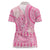 Pink Niue Language Week Women Polo Shirt The Rock Coconut Crab - Siapo Pattern