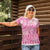 Pink Niue Language Week Women Polo Shirt The Rock Coconut Crab - Siapo Pattern