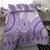 Purple Niue Language Week Bedding Set The Rock Coconut Crab - Siapo Pattern