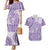 Purple Niue Language Week Couples Matching Mermaid Dress and Hawaiian Shirt The Rock Coconut Crab - Siapo Pattern