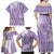 Purple Niue Language Week Family Matching Off Shoulder Maxi Dress and Hawaiian Shirt The Rock Coconut Crab - Siapo Pattern